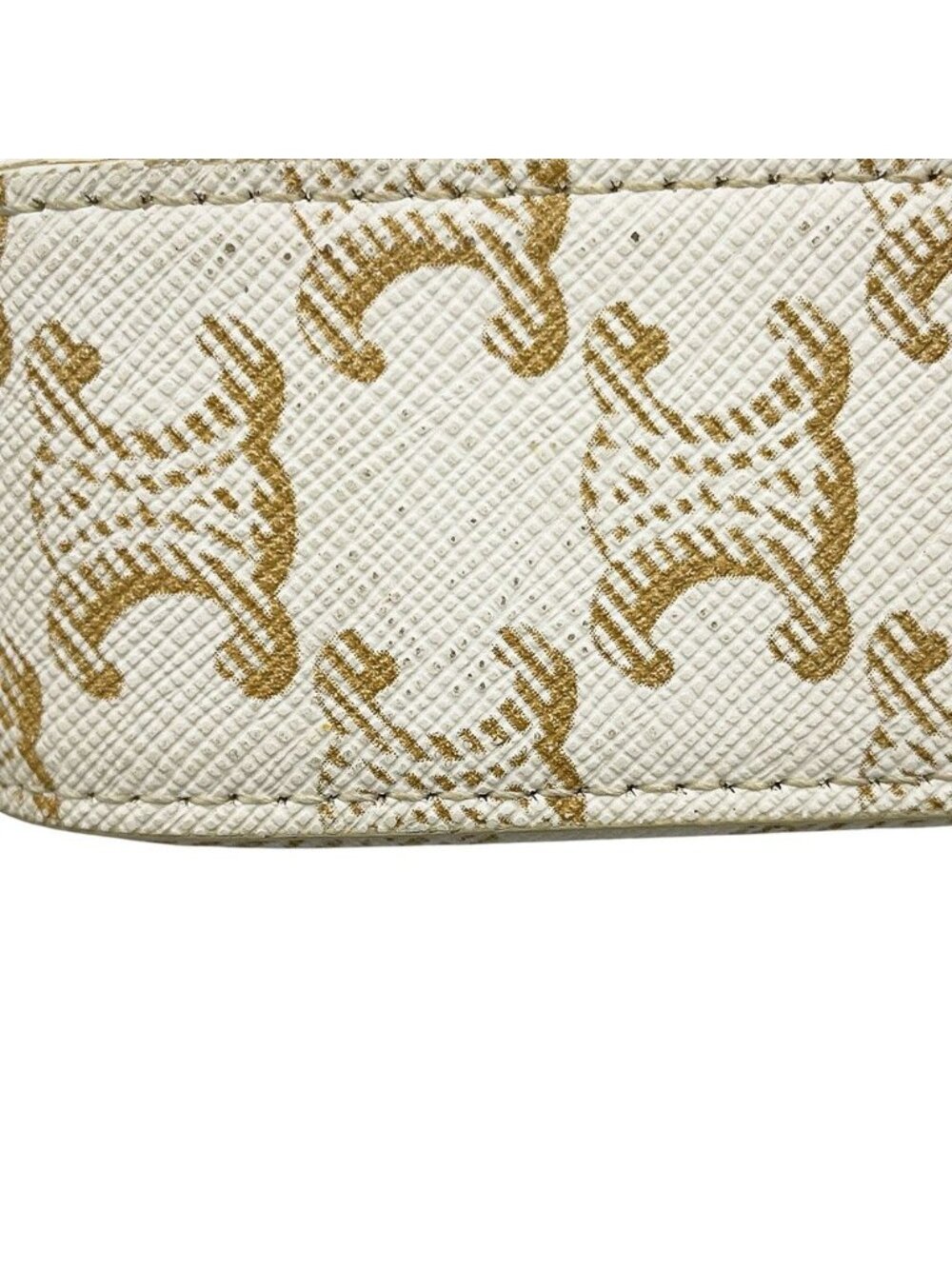 Celine Shoulder Bag Triomphe Claude Calfskin White - Picture 10 of 10